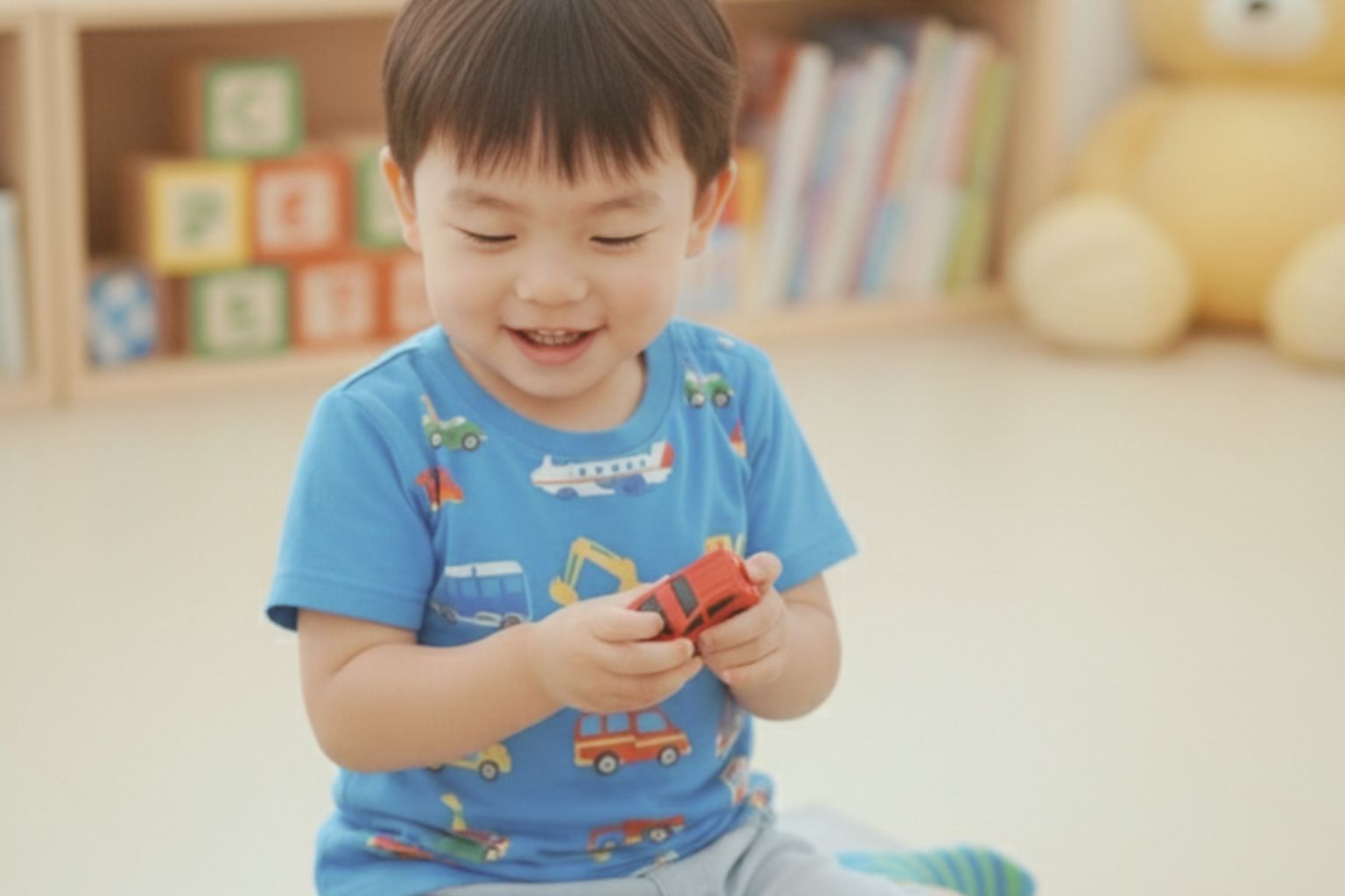 2歳児の興味を英語力へ!大好きな乗り物で育む遊びの英語<br><span class="column">シッティングレポート No.02</span> 3 大好きな乗り物で育む遊びの英語